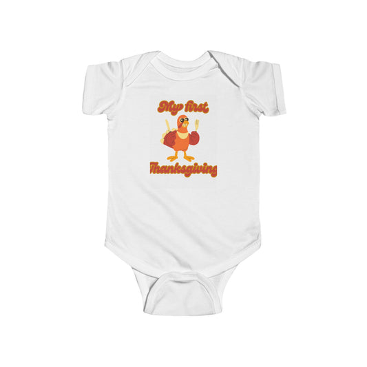 Infant Fine Thanksgiving Jersey Bodysuit